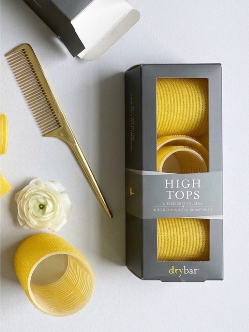 Drybar High Tops Self-Grip Rollers in Bright Yellow